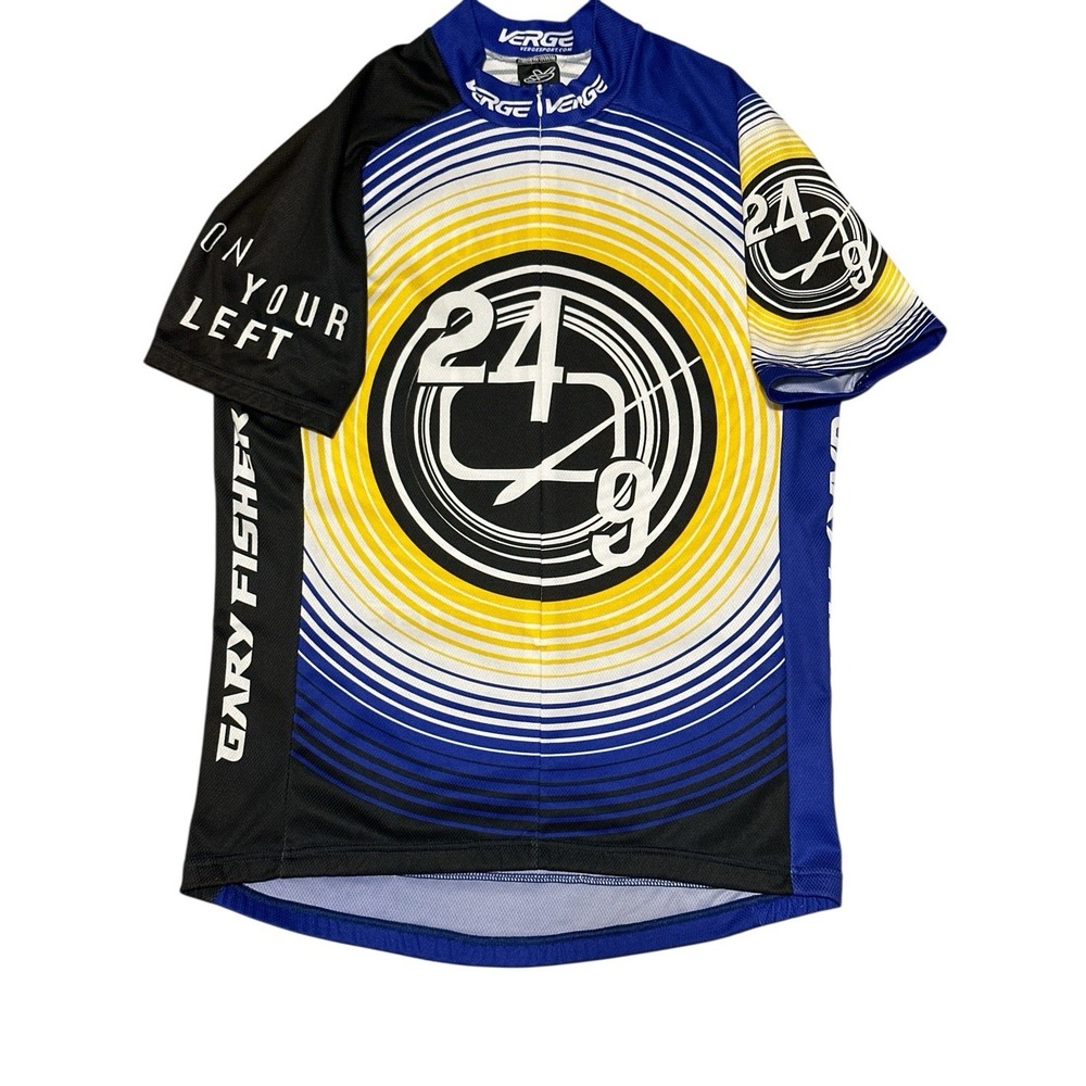 Verge Gary Fisher 24hrs 9mi Cycling Short Sleeve 1/2 Zip Jersey Men's Size XL  7